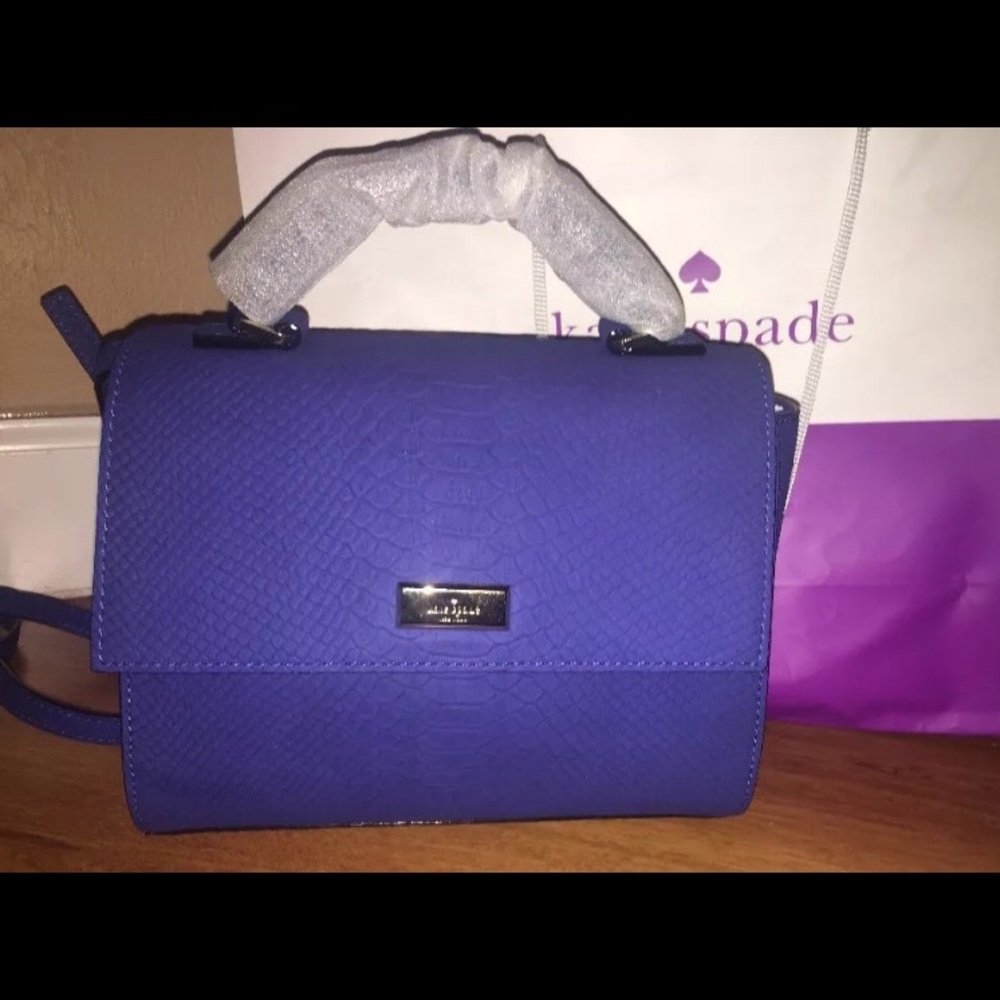 kate spade ♠️ Leather Blue Snake Brynlee Handbag